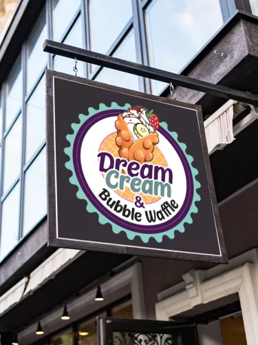 Sticker autoadeziv Dream Cream V1 - 30 cm